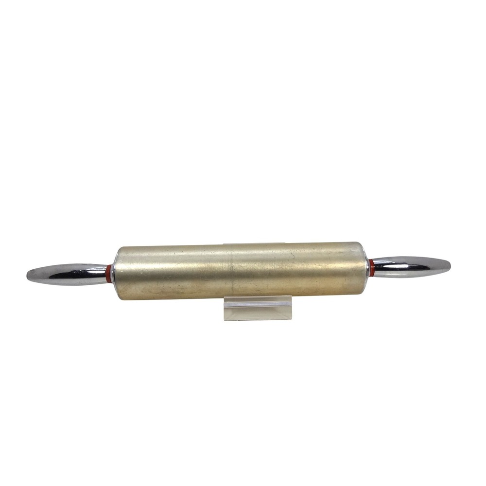 Vintage Gold and Silver Metal Rolling Pin Heavy‎ Duty Professional Baker Tool